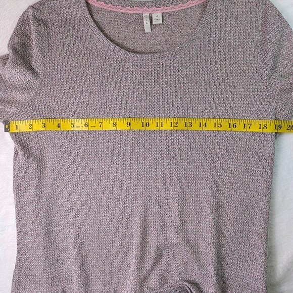 Cato Pullover Sweater Womens Medium Pink Lace Hem Whimsigoth Scoop Neck - Picture 9 of 12